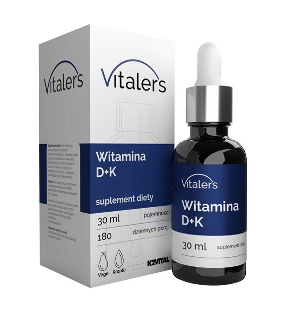 Vitaler's Vitamin D3 2000 IU K2-MK7 75 mcg, kapky - 30 ml