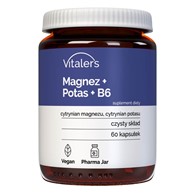 Vitaler's Hořčík 100 mg + draslík 150 mg + vitamin B6 10 mg - 60 kapslí
