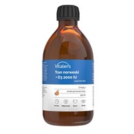 Vitaler's Norwegian Cod Liver Oil Omega-3 1200 mg D3 2000 IU, pomerančová příchuť 1200 mg - 250 ml