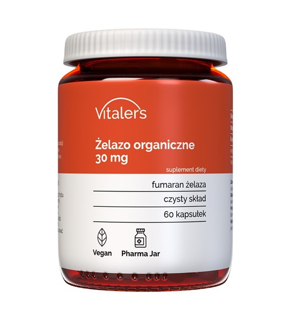 Vitaler's Iron (Żelazo organiczne) 30 mg - 60 kapsułek